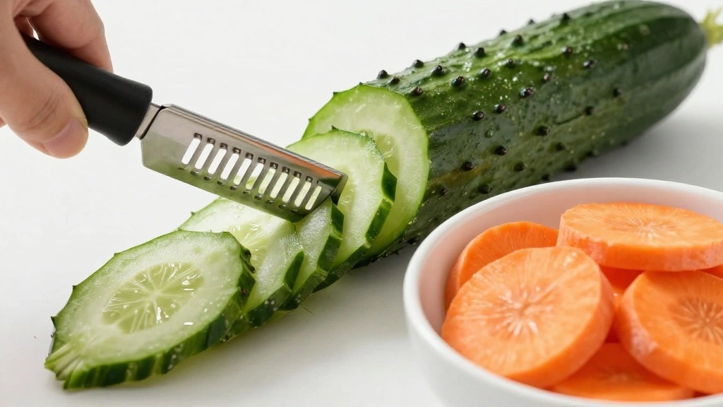 Carrot and Cucumber Salad Crunchy, Fresh, and Easy to Make - Step 2: Prepare the Cucumber 1