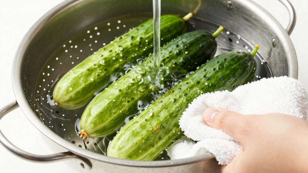 Chinese Cucumber Salad Recipe with Garlic and Chili Oil - Step 4: Rinse and Dry Cucumbers 1