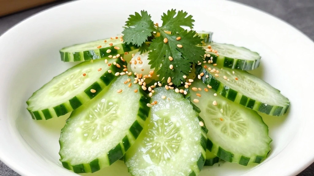 Chinese Cucumber Salad Recipe with Garlic and Chili Oil - Step 6: Garnish the Salad 1