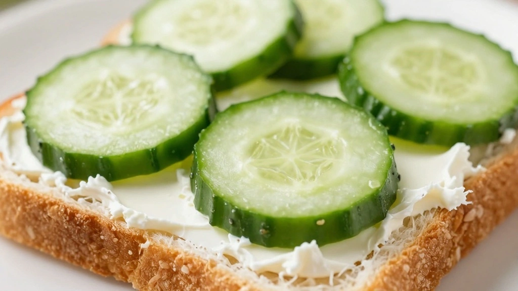 Classic Cucumber Sandwiches with Cream Cheese (Easy & Fresh Recipe) - Step 5: Layer the Cucumber Slices 1