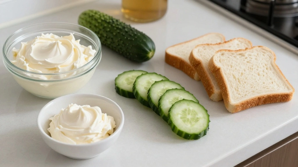 Cucumber Cream Cheese Sandwiches Recipe for Tea Parties - Step 1: Prepare Ingredients 1