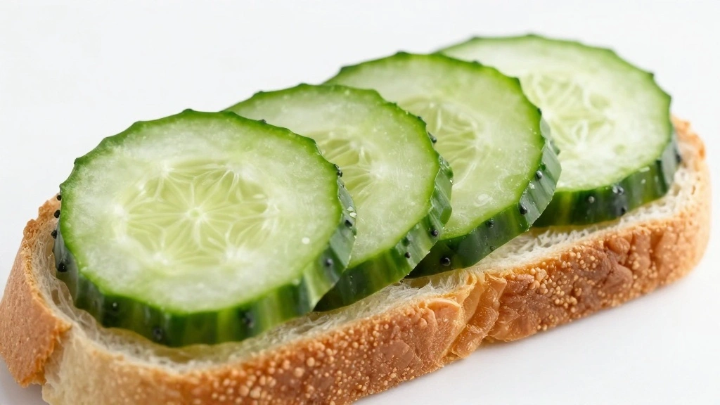 Cucumber Cream Cheese Sandwiches Recipe for Tea Parties - Step 4: Layer Cucumber Slices 1
