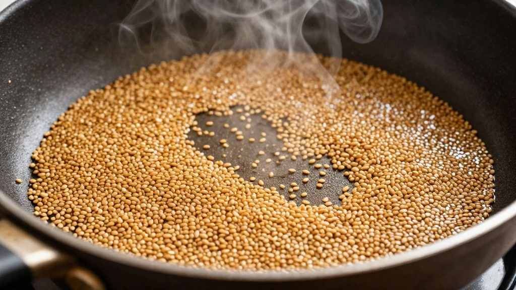 Cucumber Salad with Crab Meat Light and Refreshing - Step 3: Toast the Sesame Seeds 1