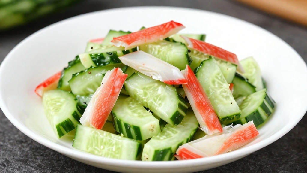 Cucumber Salad with Crab Meat Light and Refreshing - Step 8: Serve and Enjoy 1