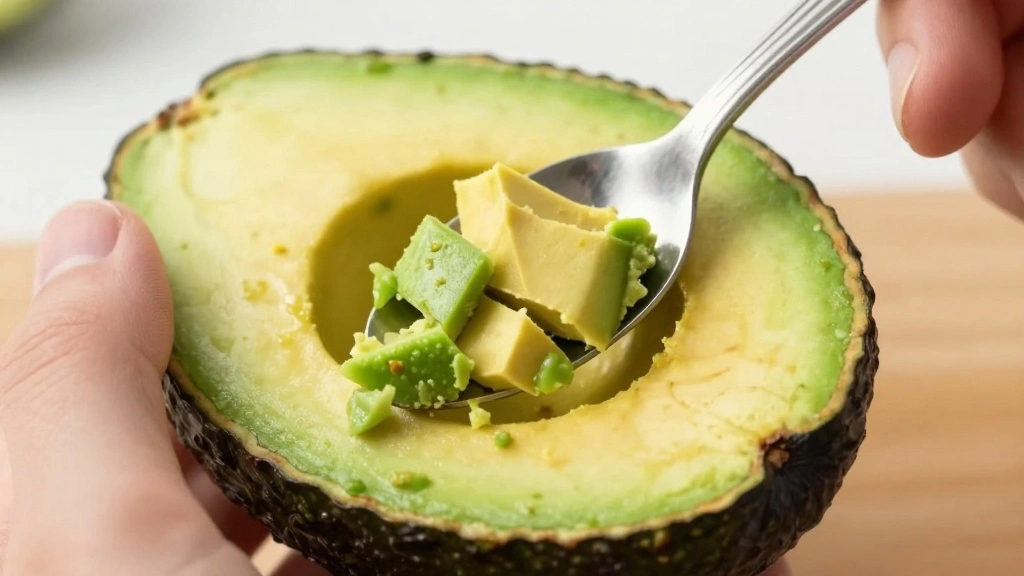 Cucumber Tomato Avocado Salad with Fresh Herbs - Step 4: Prepare the Avocado 1