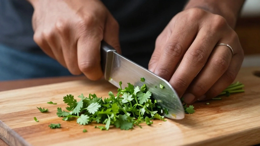 Cucumber Tomato Avocado Salad with Fresh Herbs - Step 5: Chop Fresh Herbs 1