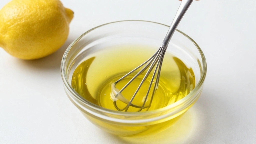 Cucumber Tomato Feta Salad with Lemon Olive Oil Dressing - Step 5: Prepare the Dressing 1