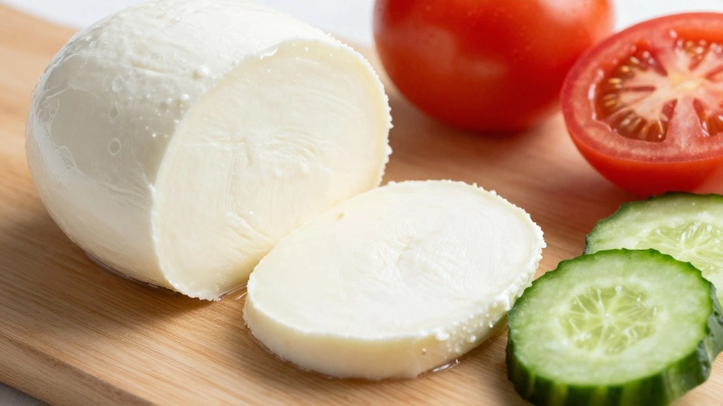 Cucumber Tomato Mozzarella Salad Caprese-Style - Step 4: Slice Mozzarella 1