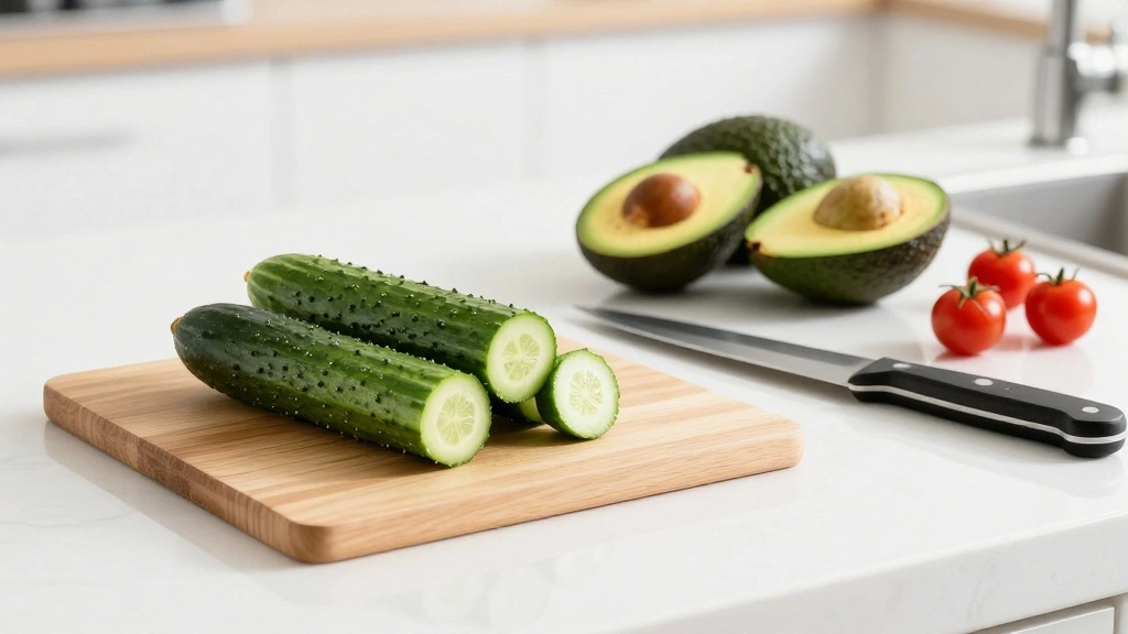 Cucumber and Avocado Salad with Lemon Dressing - Step 1: Prepare Ingredients 1