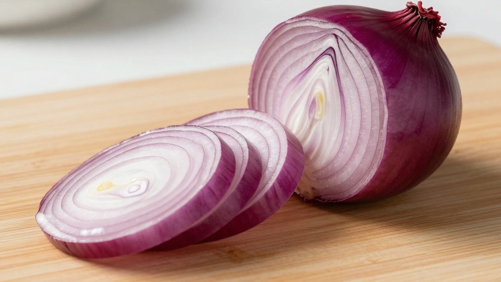 Cucumber and Avocado Salad with Lemon Dressing - Step 5: Slice Red Onion 1
