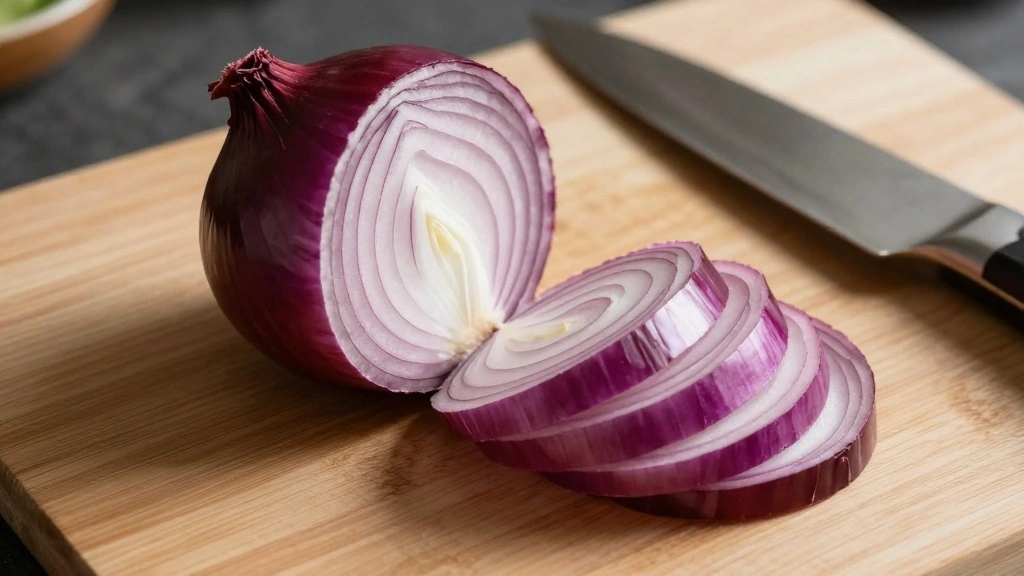 Cucumber and Onion Salad with Tangy Vinegar Dressing - Step 2: Slice the Onion 1