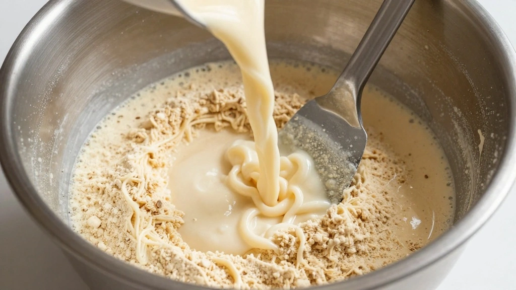 Easy Homemade Blueberry Muffins (One Bowl) - Step 4: Add Wet Ingredients 1