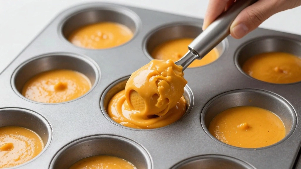 Easy Pumpkin Muffins (Ready in 30 Minutes) - Step 6: Scoop the Batter 1
