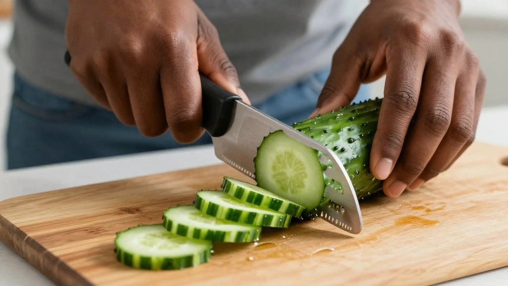 Everything Bagel Cucumber Salad with Creamy Dressing - Step 1: Prepare Cucumbers 1
