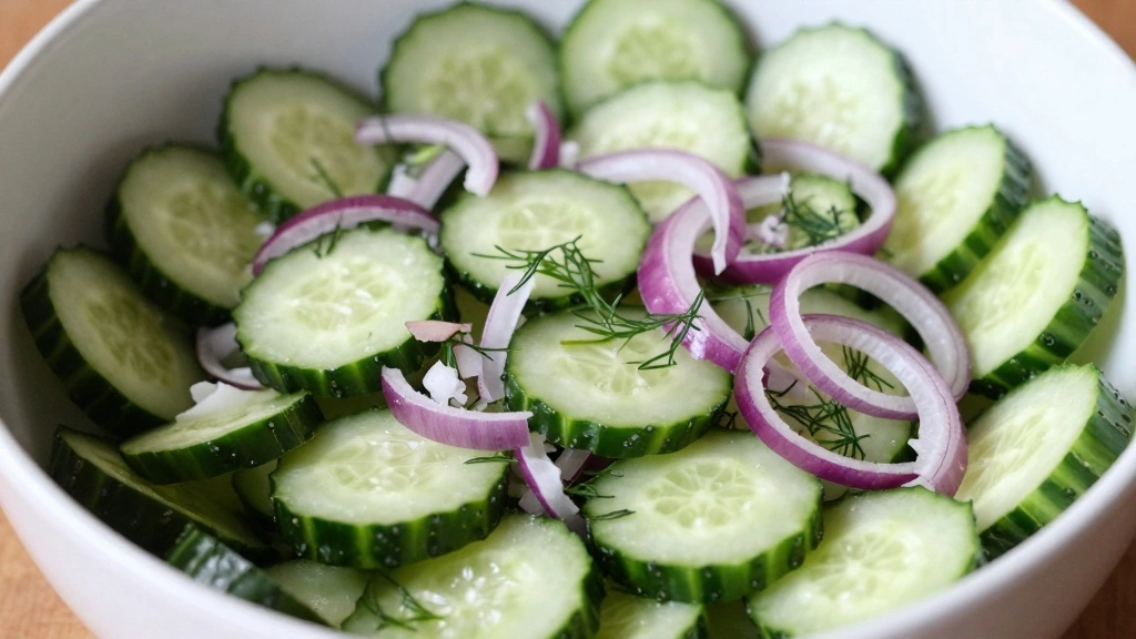 Everything Bagel Cucumber Salad with Creamy Dressing - Step 5: Combine Salad Ingredients 1