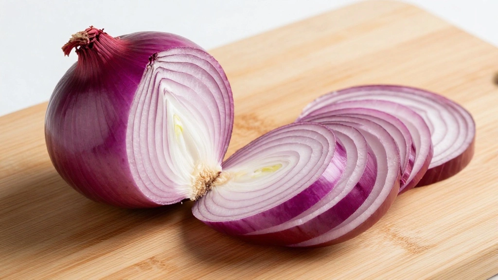 Greek Tomato and Cucumber Salad (Authentic Mediterranean Style) - Step 2: Slice the Onion 1