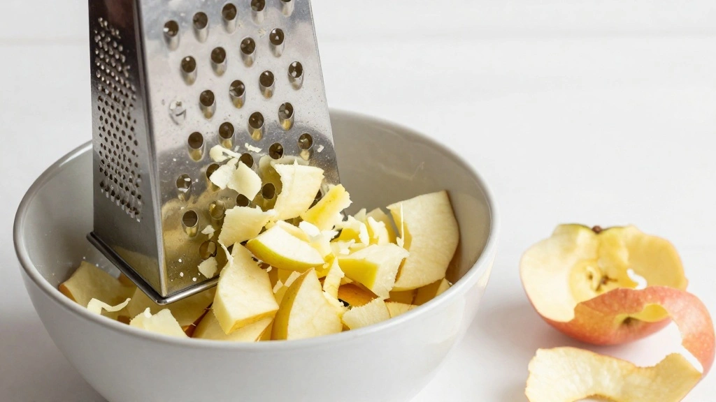 Healthy Apple Muffins (No Refined Sugar) - Step 4: Grate Apples 1