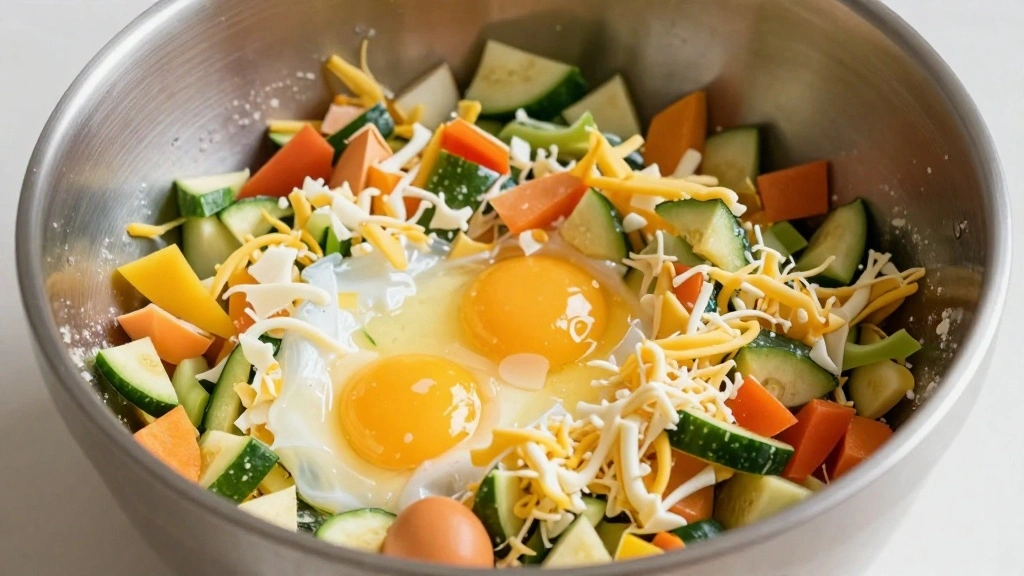 Healthy Breakfast Egg Muffins (Low Carb) - Step 4: Combine Ingredients 1