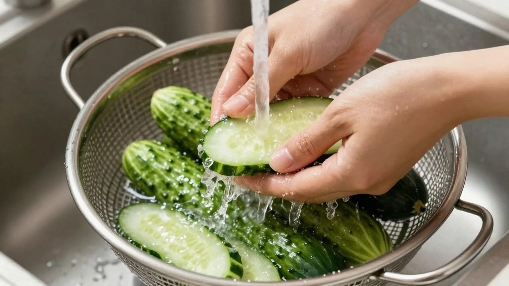 Japanese Cucumber Salad Recipe (Sunomono Style) - Step 3: Rinse and Drain Cucumbers 1