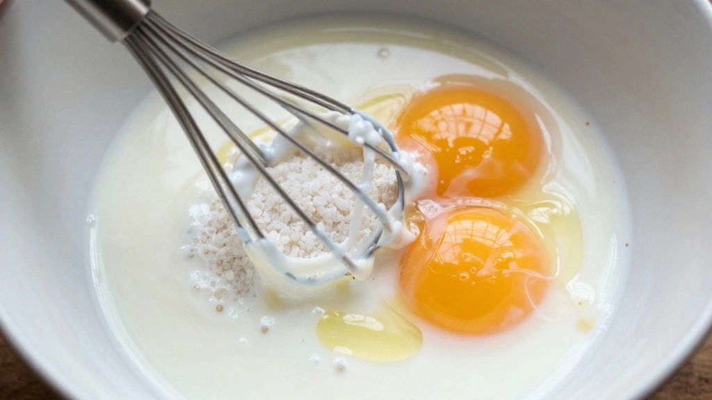 Keto Blueberry Muffins (Low Carb & Sugar-Free) - Step 4: Combine Wet Ingredients 1