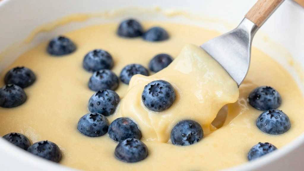 Keto Blueberry Muffins (Low Carb & Sugar-Free) - Step 6: Fold in Blueberries 1