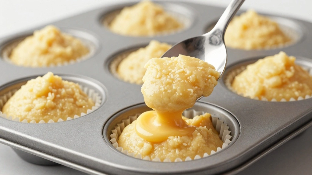 Keto Blueberry Muffins (Low Carb & Sugar-Free) - Step 7: Fill Muffin Cups 1