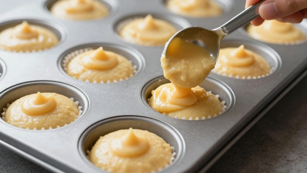 Mini Chocolate Chip Muffins (Perfect for Kids) - Step 7: Fill Muffin Cups 1