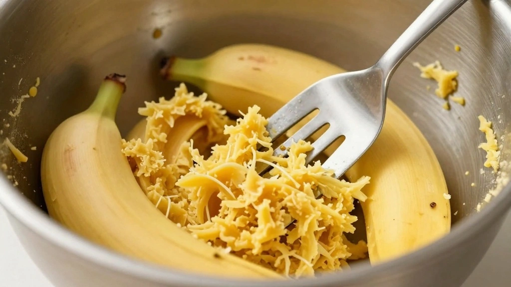 Peanut Butter Banana Muffins (Rich & Filling) - Step 3: Mash the Bananas 1