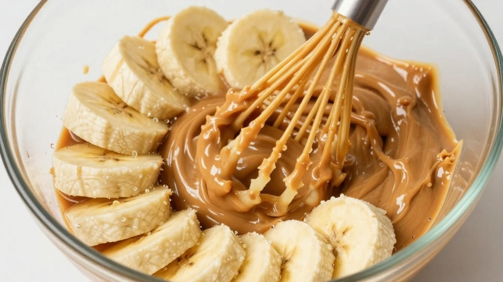Peanut Butter Banana Muffins (Rich & Filling) - Step 4: Mix Wet Ingredients 1
