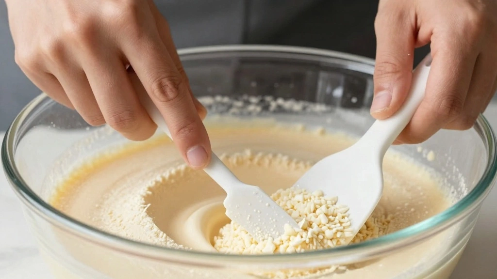 Peanut Butter Banana Muffins (Rich & Filling) - Step 6: Fold Ingredients Together 1