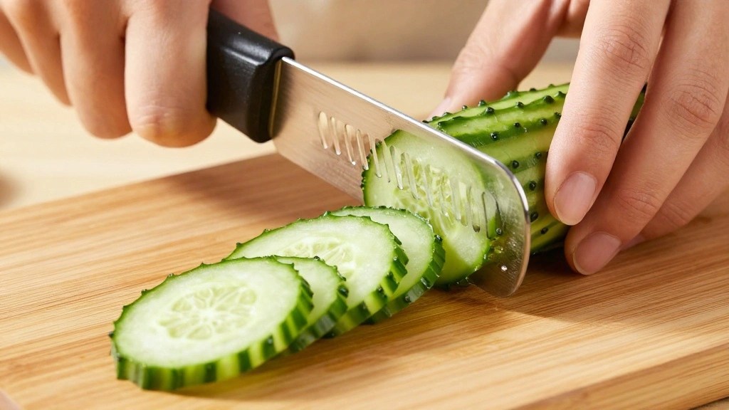 Pineapple and Cucumber Salad with Light Citrus Dressing - Step 1: Prepare the Cucumber 1