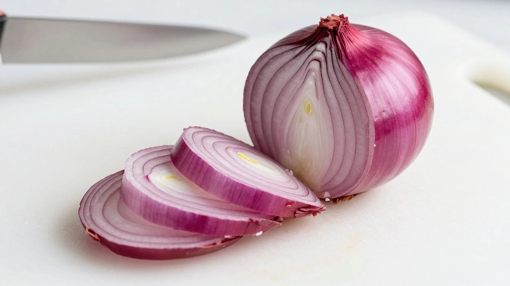 Pineapple and Cucumber Salad with Light Citrus Dressing - Step 3: Slice the Red Onion 1