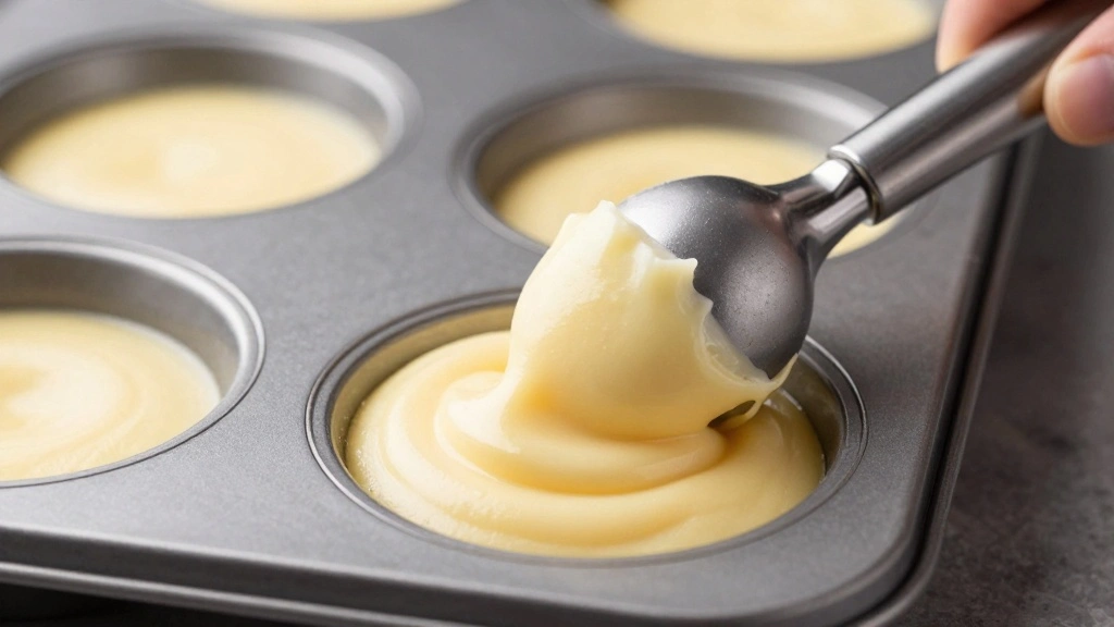 Pumpkin Muffins with Cream Cheese Center - Step 6: Fill Muffin Tins 1