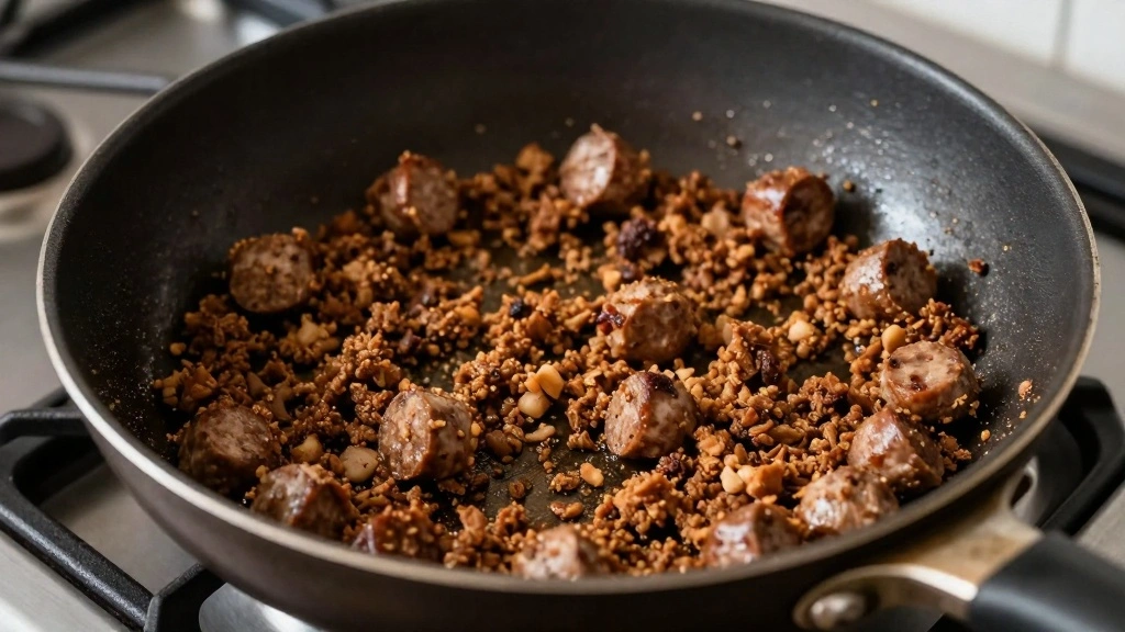 Sausage Breakfast Muffins (Hearty & Filling) - Step 2: Sauté Sausage 1