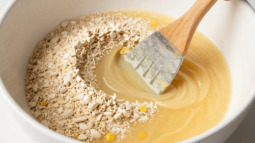 Sausage Muffins for Breakfast (Easy Recipe) - Step 5: Combine Wet and Dry Ingredients 1