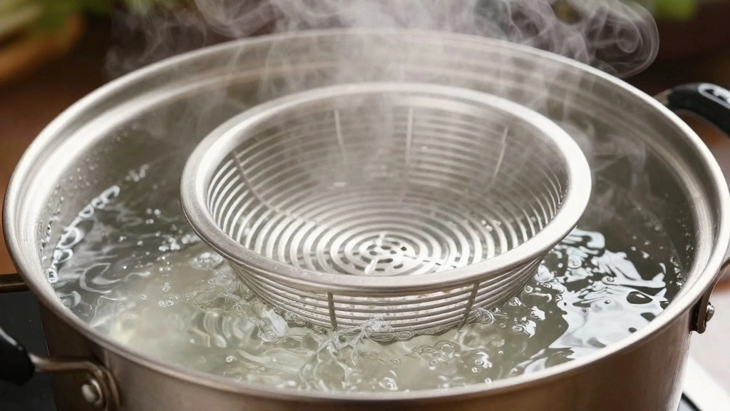 Shrimp and Cucumber Salad Light and Flavorful - Step 3: Prepare Steamer Basket 1