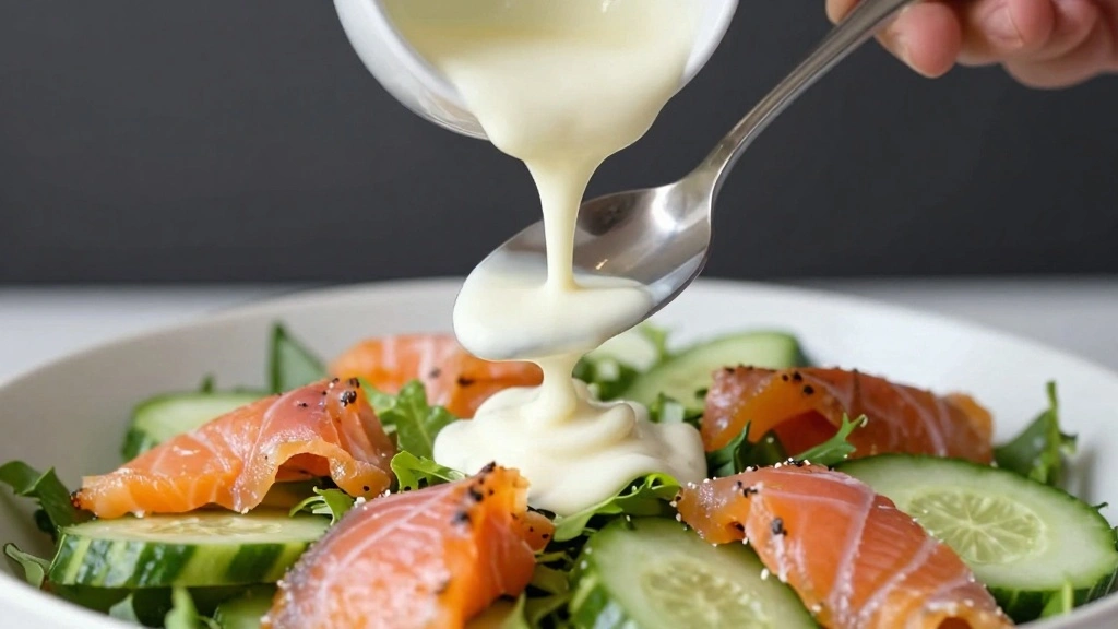 Smoked Salmon Cucumber Salad Elegant and Easy Recipe - Step 7: Drizzle with Dressing 1