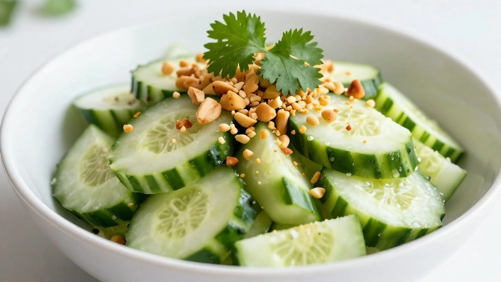 Thai Cucumber Salad Recipe with Sweet and Tangy Dressing - Step 6: Garnish the Salad 1