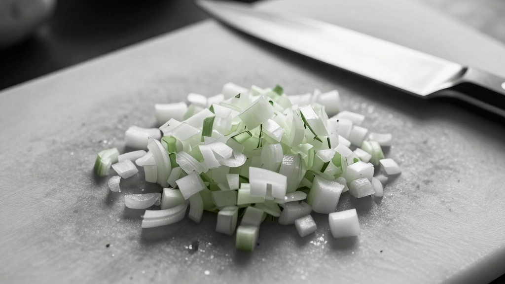 Tomato Cucumber and Onion Salad (Simple & Refreshing Recipe) - Step 4: Chop the Onion 1