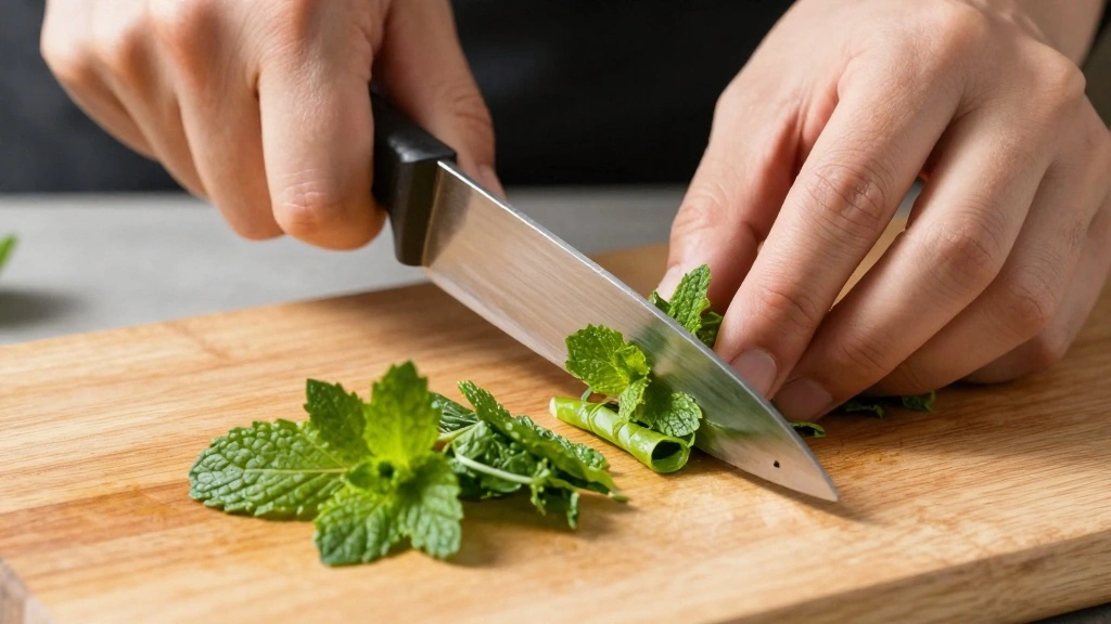 Watermelon and Cucumber Salad for Hot Summer Days - Step 4: Chop the Mint 1