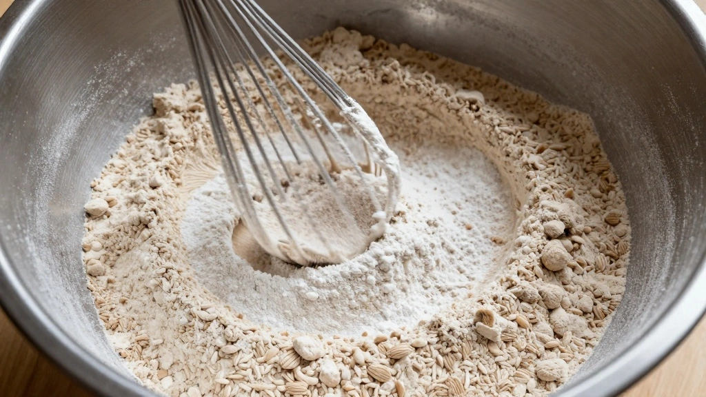 Whole Wheat Blueberry Muffins (Healthy & Fluffy) - Step 2: Prepare Dry Ingredients 1