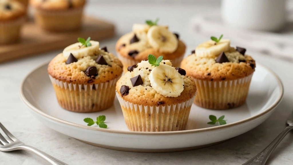 Banana Chocolate Chip Muffins (Soft & Moist)