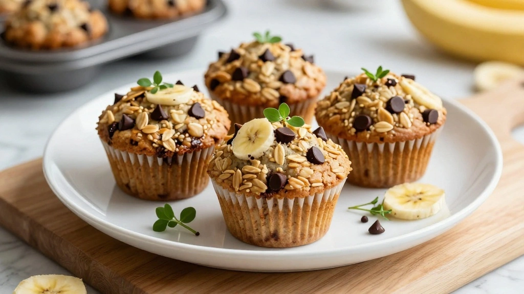 Banana Oatmeal Chocolate Chip Muffins
