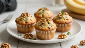 Banana Walnut Muffins (Bakery-Style)