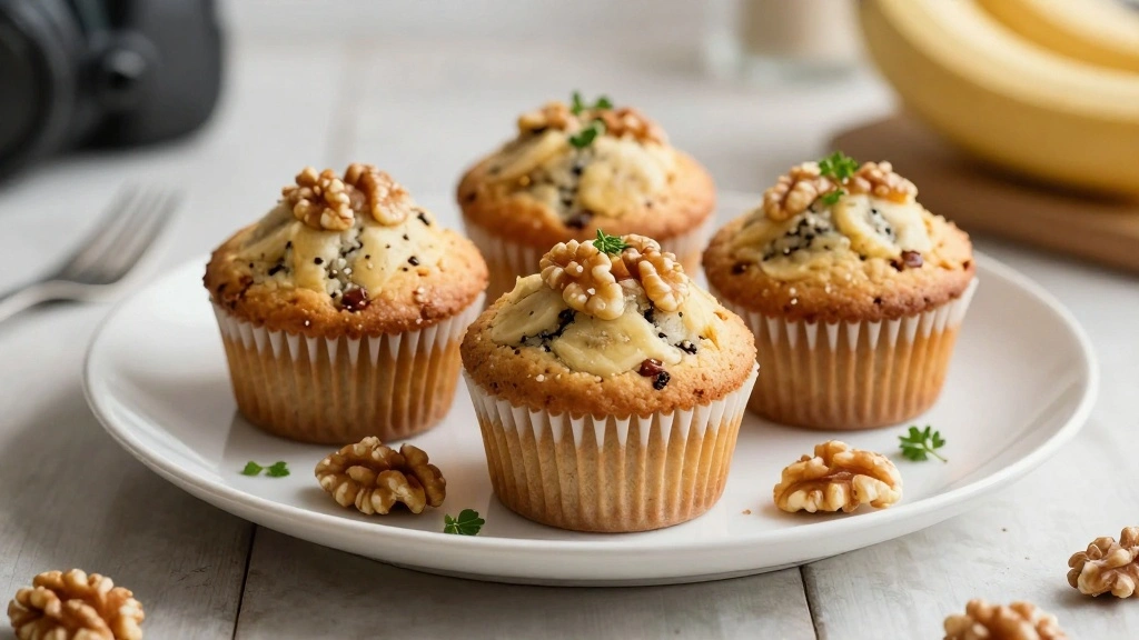 Banana Walnut Muffins (Bakery-Style)