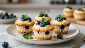 Blueberry Cheesecake Muffins with Creamy Filling