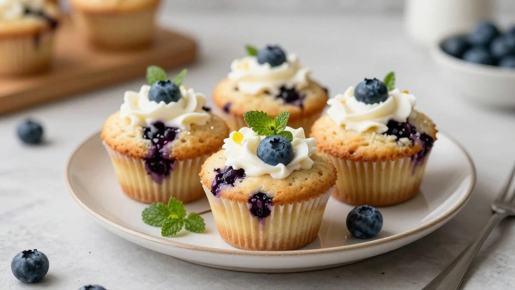 Blueberry Muffins with Sour Cream (Soft & Tender)