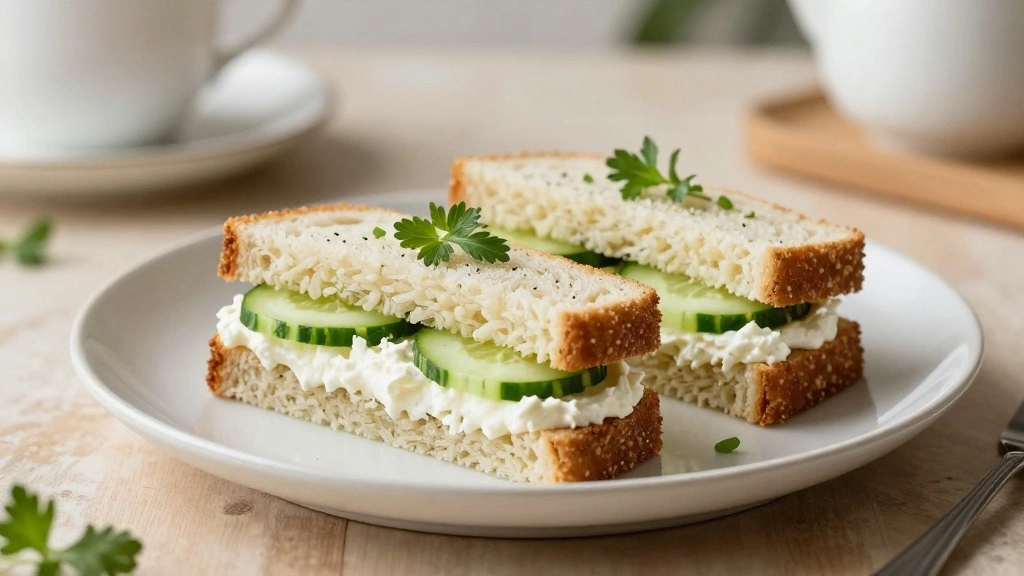 Cucumber Cream Cheese Sandwiches Recipe for Tea Parties