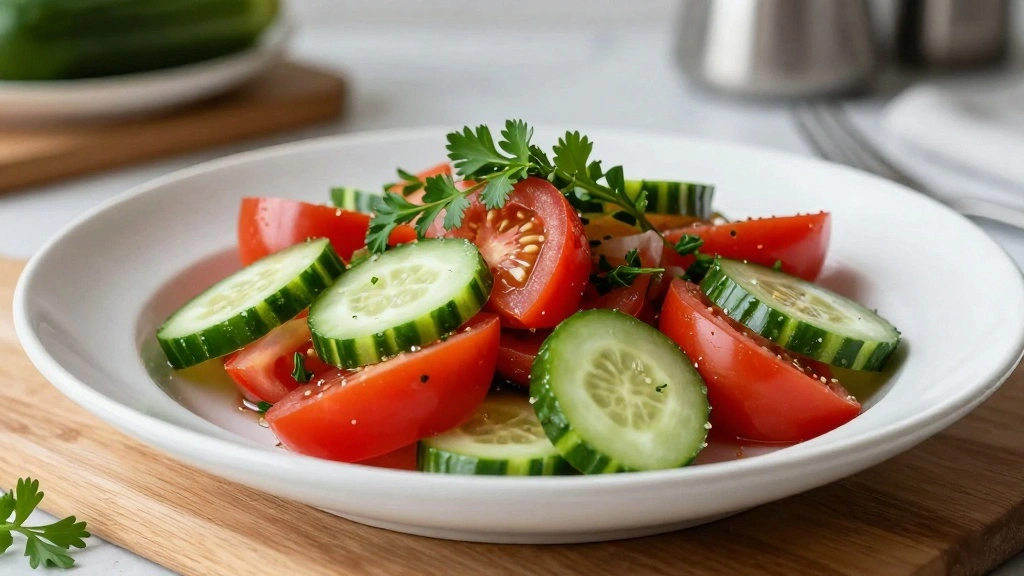 Greek Tomato and Cucumber Salad (Authentic Mediterranean Style)