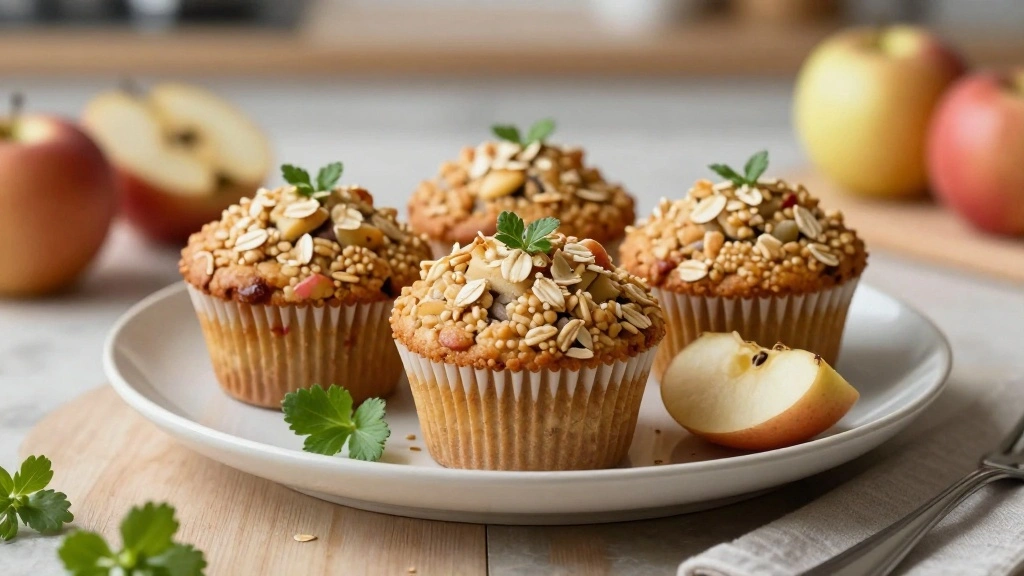Oatmeal Apple Muffins (Healthy Breakfast)